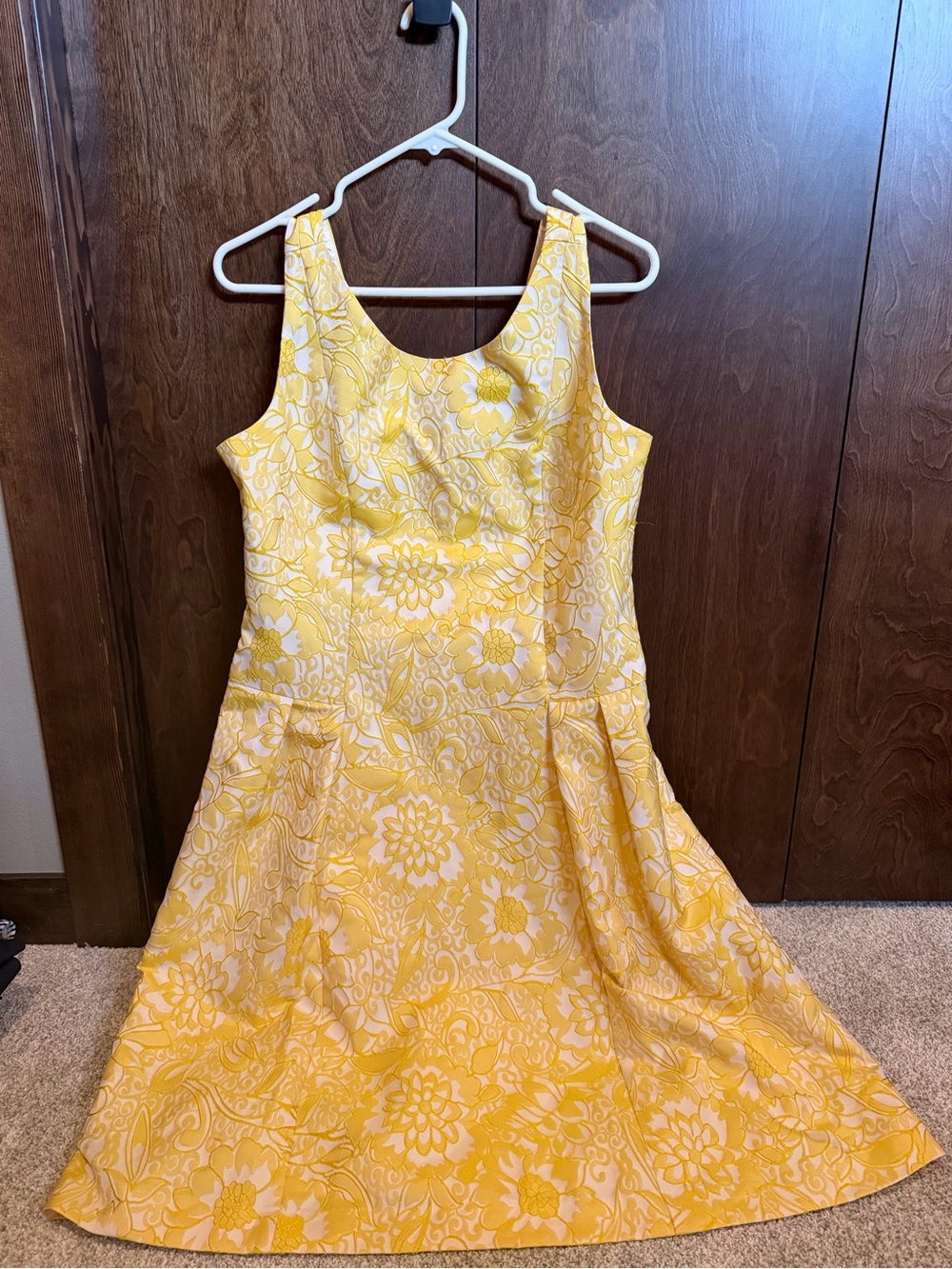 Women’s Yellow Floral A-Line Dress